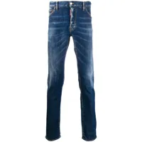 dsquared2 slim faded jeans - bleu