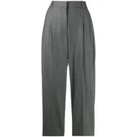 stella mccartney cropped tailored trousers - gris