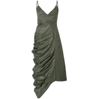 y/project robe drapée asymétrique - vert
