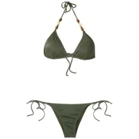 brigitte bikini à ornements à bonnets triangles - vert