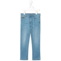 dolce & gabbana kids jean à design cinq poches - bleu