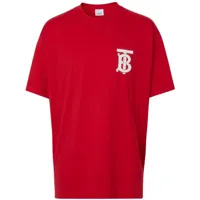 burberry t-shirt oversize à logo - rouge