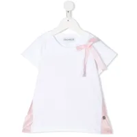 simonetta t-shirt à détail de nœud - blanc