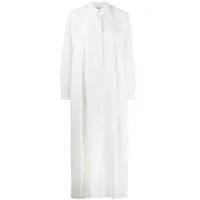 maison rabih kayrouz robe-chemise mi-longue à poches poitrines - blanc