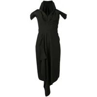 maticevski robe asymétrique à design drapé - noir