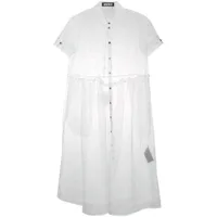 miaoran robe-chemise à pois - blanc