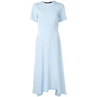 macgraw robe mi-longue nouée au dos - bleu