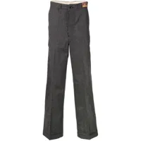 fake alpha vintage pantalon de costume droit - gris