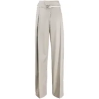 stella mccartney pantalon harley à taille repliée - gris