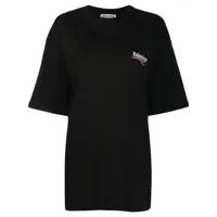 balenciaga t-shirt oversize à logo imprimé - noir