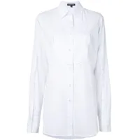 ann demeulemeester chemise longue classique - blanc
