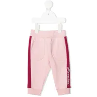 monnalisa pantalon de jogging à rayures latérales - rose