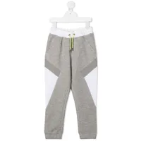 boss kidswear pantalon de jogging colour block - gris