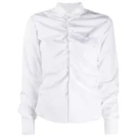 marni chemise à effet froncé - blanc