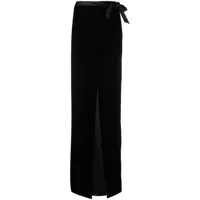 saint laurent jupe longue texturée - noir