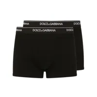 dolce & gabbana lot de deux boxers à bande logo - noir