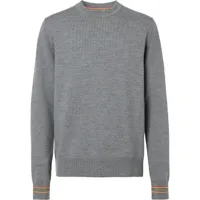 burberry pull à rayures icon - gris
