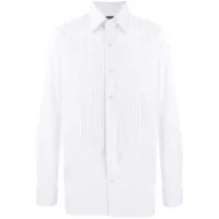 tom ford chemise à plastron plissé - blanc