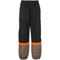 undercover pantalon de jogging colour block - noir