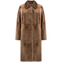 drome manteau texturé à design réversible - marron