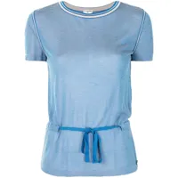chanel pre-owned t-shirt à lien de resserrage (2008) - bleu