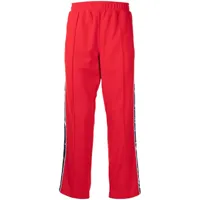 ports v pantalon de jogging à rayures latérales - rouge