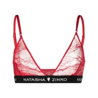 natasha zinko soutien-gorge à bande logo - rouge