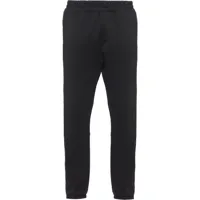 prada pantalon de jogging à taille élastique - noir