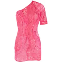 stella mccartney robe courte à design à une épaule - rose