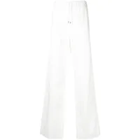 valentino garavani pantalon droit à lien de resserrage - blanc