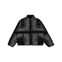 supreme veste polaire à design réversible - noir