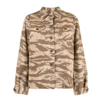 nili lotan chemise à imprimé camouflage - marron