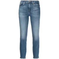 7 for all mankind jean skinny court - bleu