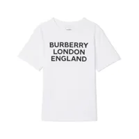 burberry kids t-shirt à logo imprimé - blanc