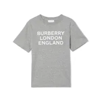 burberry kids t-shirt à logo imprimé - gris