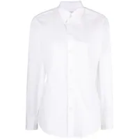 bottega veneta robe-chemise en popeline - blanc