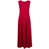 norma kamali robe longue à design sans manches - rouge