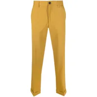 marni pantalon chino à taille haute - jaune