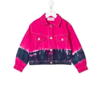 alberta ferretti kids veste en jean à motif tie dye - rose