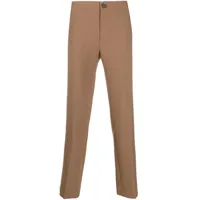 sandro pantalon de costume à coupe slim - marron