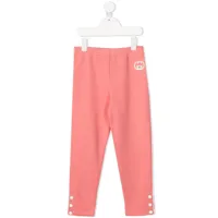 gucci kids pantalon de jogging à logo imprimé - rose