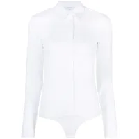 patrizia pepe chemise-body en popeline - blanc
