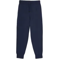 burberry pantalon de jogging à logo brodé - bleu