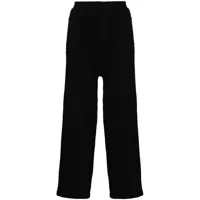 undercover pantalon de jogging en laine à coupe ample - noir