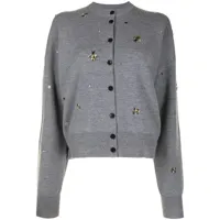 markus lupfer cardigan may à ornements - gris