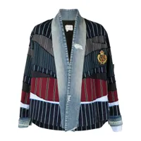 greg lauren veste à design patchwork - multicolore