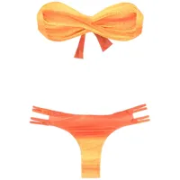 amir slama bikini à rayures - orange
