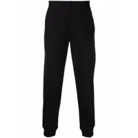 moschino pantalon de jogging à plaque logo - noir