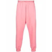 stella mccartney pantalon de jogging à taille à logo - rose
