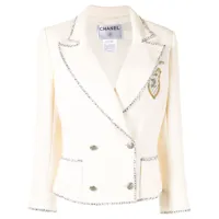 chanel pre-owned veste à boutonnière croisée (2005) - blanc